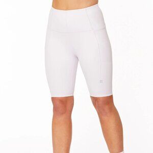NEW size L Sweaty Betty Super Soft 9" Bike Short Mistflower Purple color